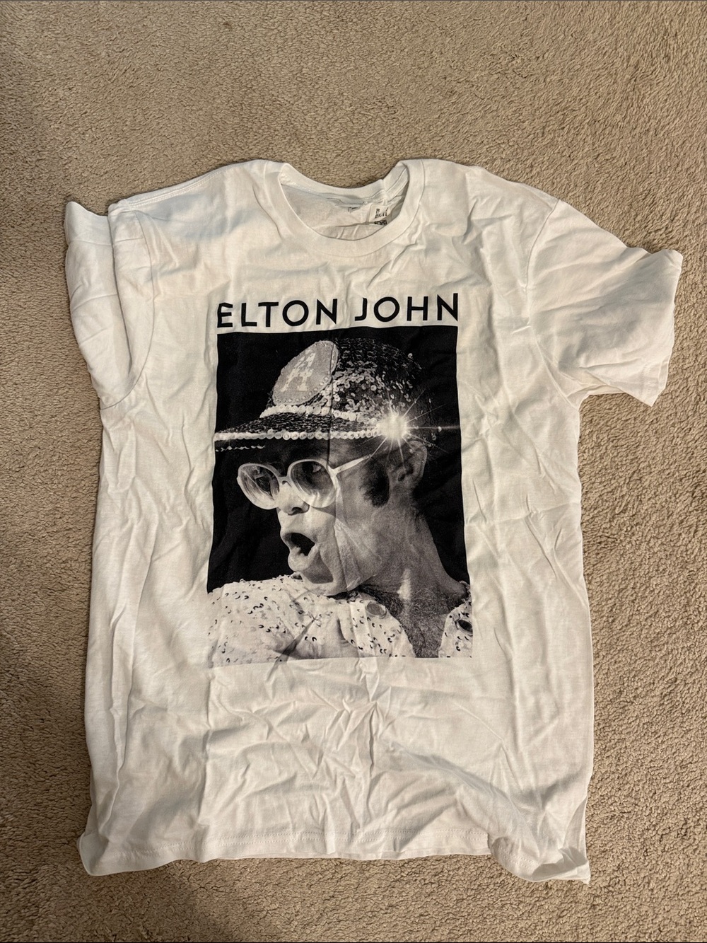 White Graphic Tee - Icon Photo Print